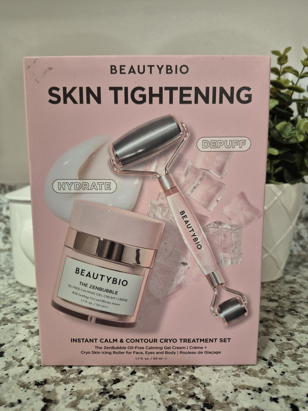Beauty BIO Skin Tightening Pink Cryo Roller & Gel Set